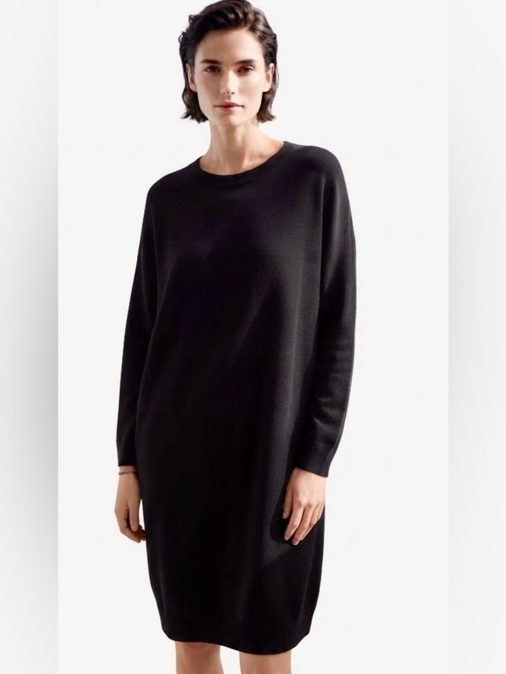 Zara Elegant Black Knit Dress